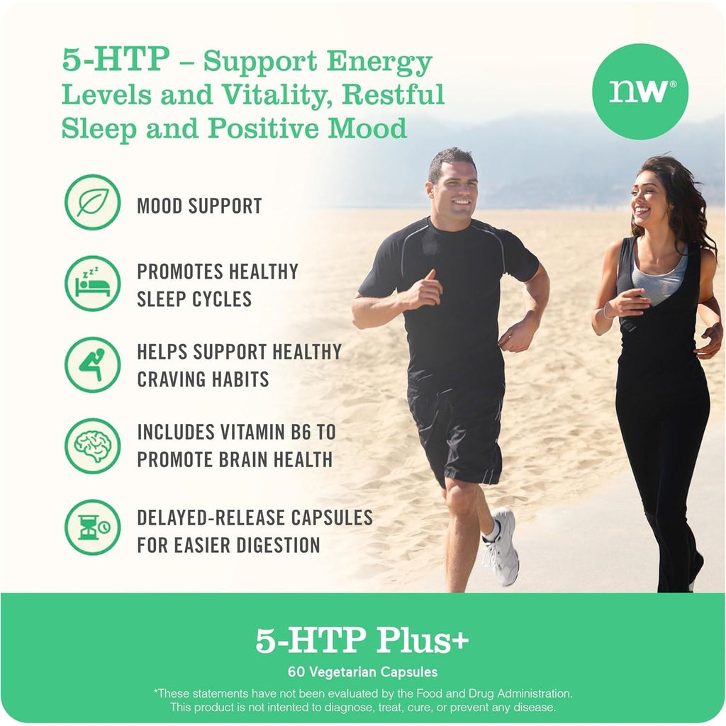 Buy now NatureWise 5-HTP 200mg Supplement from Griffonia Seeds with Cofactor Vitamin B6 - Mood Support and Natural Sleep Aid for Adults - Delayed-Release, Vegan - 30 Count[1-Month Supply] at indiglob india