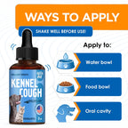 Kennel Cough Medicine for Dogs Helps with Dry, Wet, Barking Cough – Cat and Dog Cough Medicine Soothes and Calms Irritated Throat – Herbal Treatment Supports Breathing and Clears Airways – 2-oz Bottle