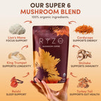 RYZE SUPERFOODS Mushroom Coffee, 30 servings