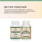 Ashwagandha 500mg 20:1 Extract, Stress, Calm + Sleep Support, 120 Capsules | Stress, Calm + Sleep Supplement, Concentrated 20:1 Root (~10g Equivalent), AM or PM Use, Vegetarian, 60-Day Supply
