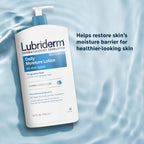 Lubriderm Daily Moisture Body Lotion, Fragrance Free, 24 fl. oz | Hydrating Face, Hand & Body Lotion + Pro-Ceramide for Sensitive Skin, 24-Hour Moisturizer with Shea Butter, Non-Greasy