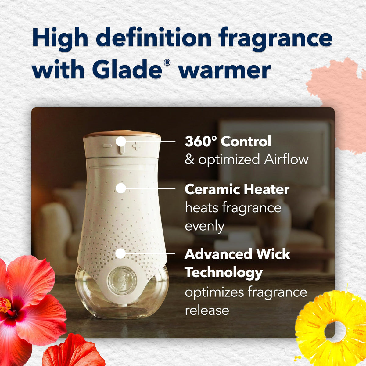 Glade PlugIns Refills Air Freshener, Scented and Essential Oils for Home and Bathroom, Hawaiian Breeze, 1.34 Fl Oz, 2 Count