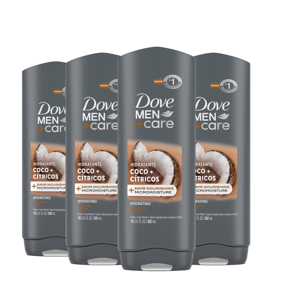 Buy now DOVE MEN + CARE Body and Face Wash Clean Comfort 4 Count for Healthier and Stronger Skin Effectively Washes Away Bacteria While Nourishing Your Skin, 18 oz at indiglob india