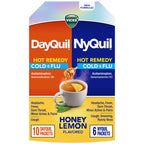 Buy now Vicks DayQuil & NyQuil Hot Remedy Cold & Flu Powder Mix, Over-The-Counter Medicine, Value Pack, Fast Relief for Headache, Fever, Sore Throat, Minor Aches and Pains, and Cough, 16 Packets at indiglob india