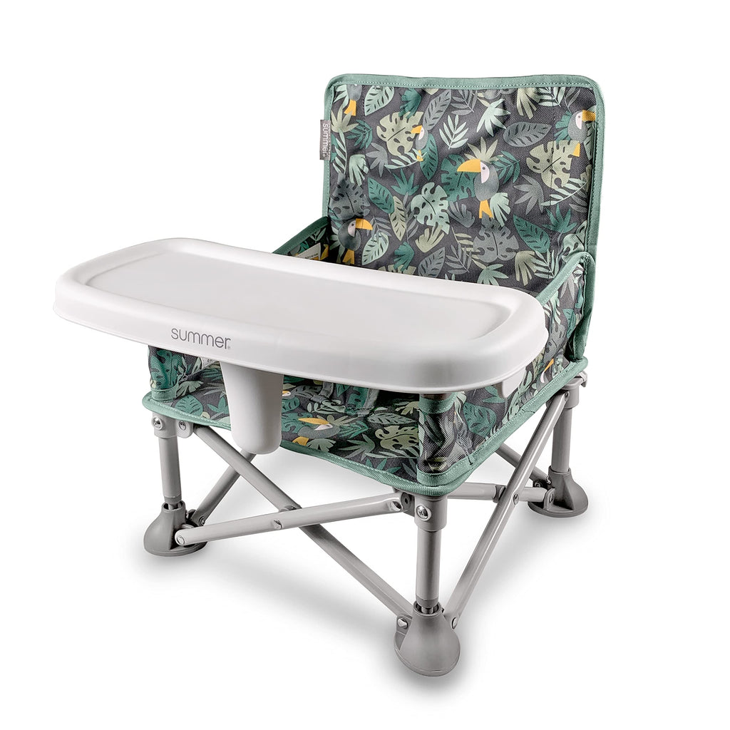 Buy now Summer by Bright Starts Pop 'N Sit Portable Booster Chair, Floor Seat, Indoor/Outdoor Use, Compact Fold, Green, 6 Mos - 3 Yrs at indiglob india