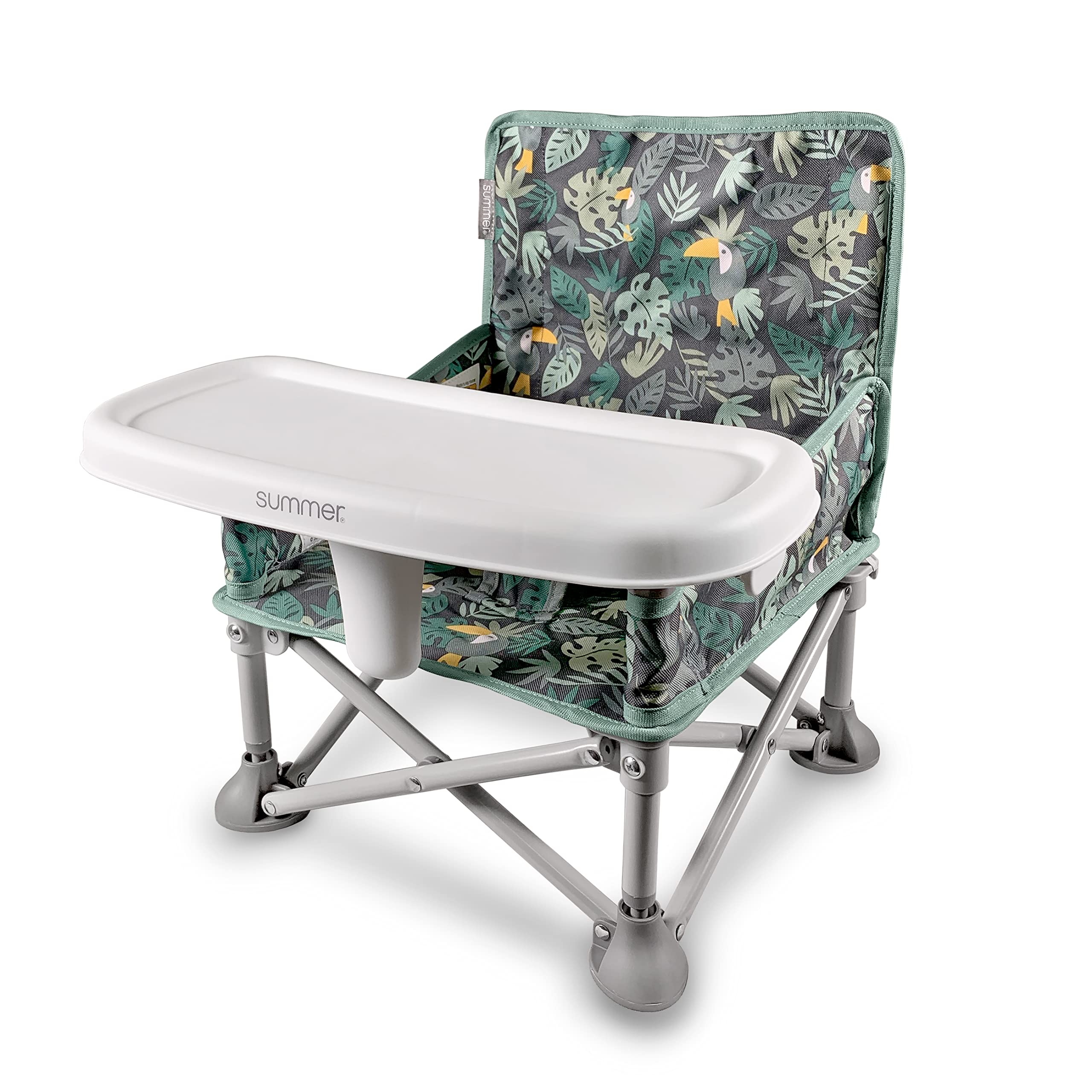 Buy now Summer by Bright Starts Pop 'N Sit Portable Booster Chair, Floor Seat, Indoor/Outdoor Use, Compact Fold, Green, 6 Mos - 3 Yrs at indiglob india