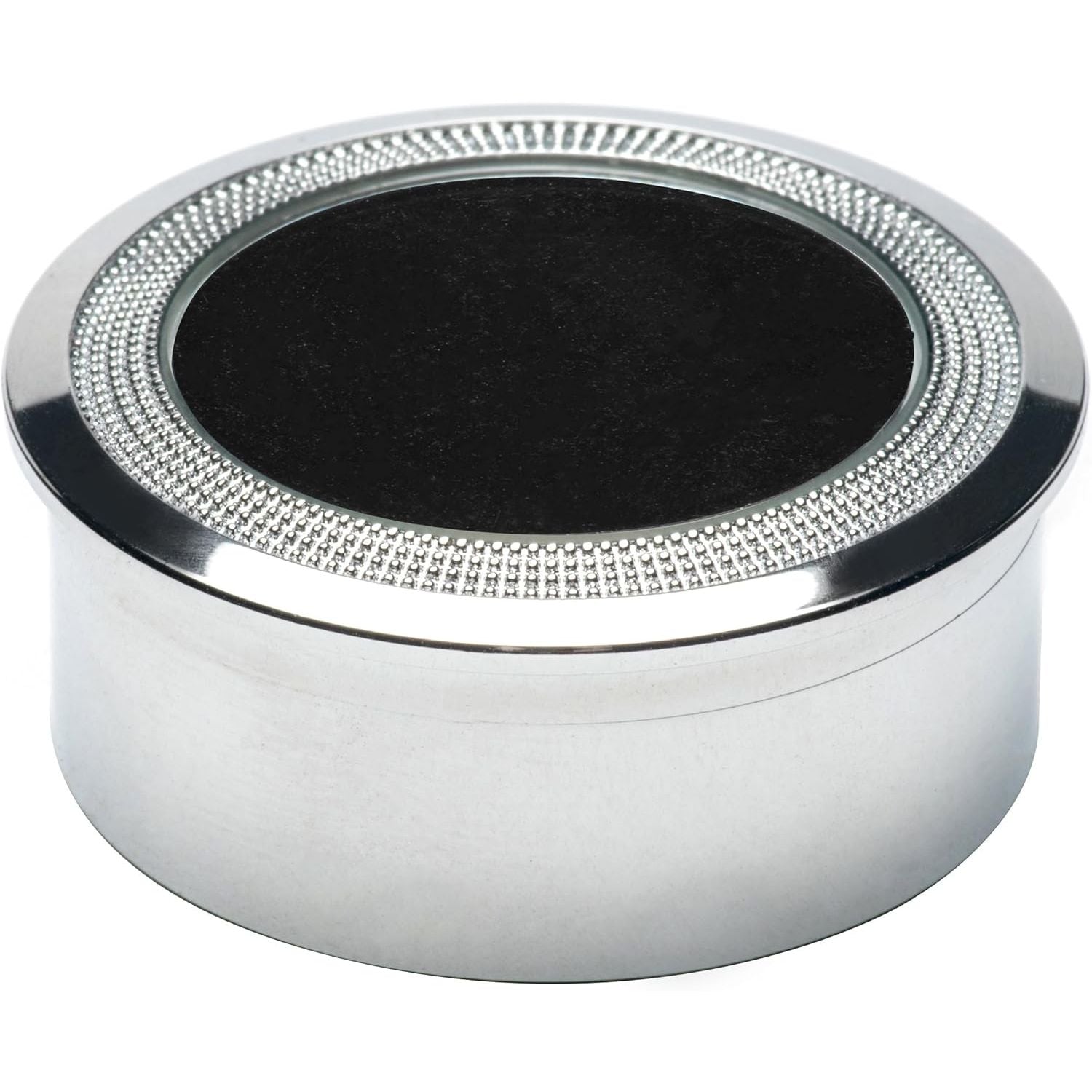 Buy now Small Loose Diamond or Gemstone Display Box Case Holder Show Container Metal (Black- 1.3x0.5) Silver- 1.5x0.6" at indiglob india
