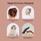 Buy now Kitsch Flat Hair Clips for Women - Strong Hold, No Slip Grip Flat Claw Clips | Sleek Curved Design For Comfortable Look | Hair Accessories For Girls | Ideal Gifts for Women - Black & Tortoise, 2pcs at indiglob india