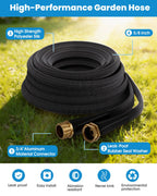 100 FT Garden Hose, Non-Expanding Water Hose, Ultra Flexible, Burst-Resistant, Kink-Free, High-Pressure Garden Hose for Easy All-Weather Use on Lawns, Gardens, and Outdoor Cleaning