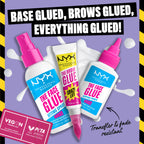 NYX PROFESSIONAL MAKEUP The Brow Glue Crazy Lift, Brow Lamination Gel with 16HR Strong Hold & Built-In Styling Comb - Clear Eyebrow Gel