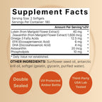 Lutein 40mg + Zeaxanthin 1,600mcg, 360 Softgels | 4-in-1 Formula with Astaxanthin, Omega-3 & Phospholipids | Marigold Flower Extract | Supports Eye, Brain & Vision Health | Non-GMO, Gluten Free