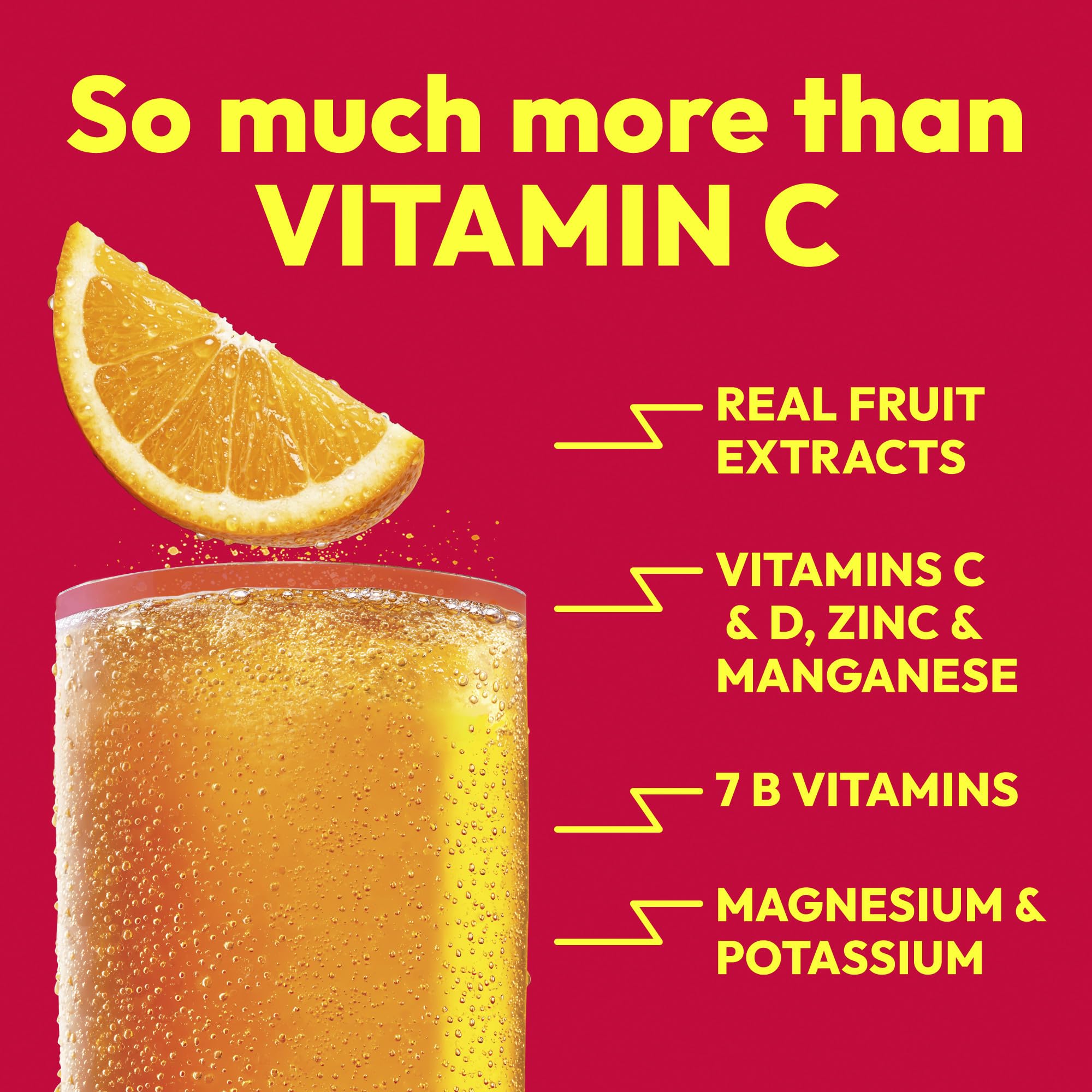 Emergen-C 1000mg Vitamin C Immune Support Powder, Super Orange, 60 ct | B Vitamins for Energy, Zinc and Manganese, Vitamin D, Electrolytes, Natural Flavor, Dissolves Quick