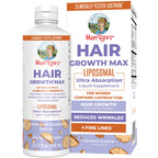 MaryRuth's Hair Growth Max Liposomal 10000mcg Biotin, Thicker Hair, 15.22oz | Lustriva® + Pumpkin Seed Oil, Hair Care, Wrinkles, Fine Lines, Skin Care, Ages 18+