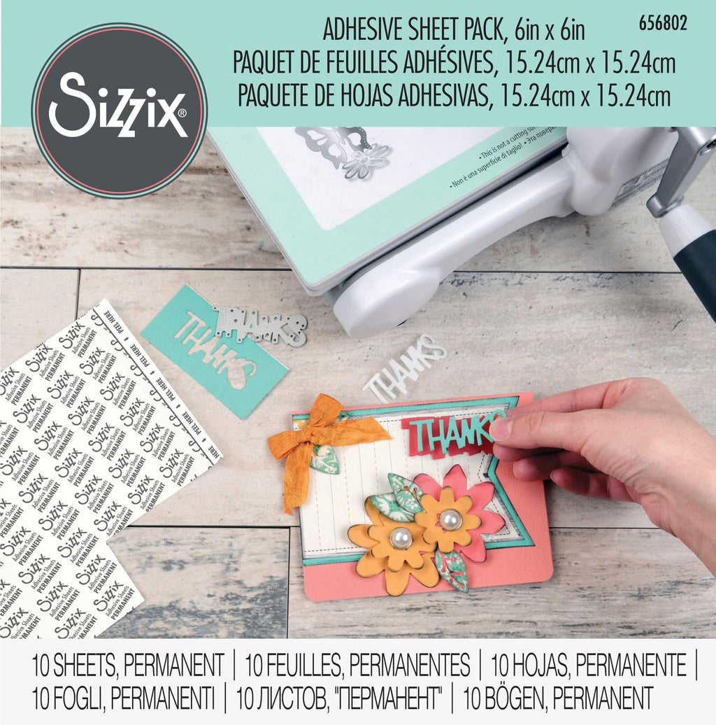 Buy now Sizzix Adhesive Sheets, 6 by 6-Inch, 10/Pack at indiglob india