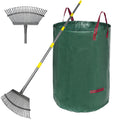 Rake for Leaves Set, Heavy-Duty Garden Rake for Lawns, 73-Inch Adjustable