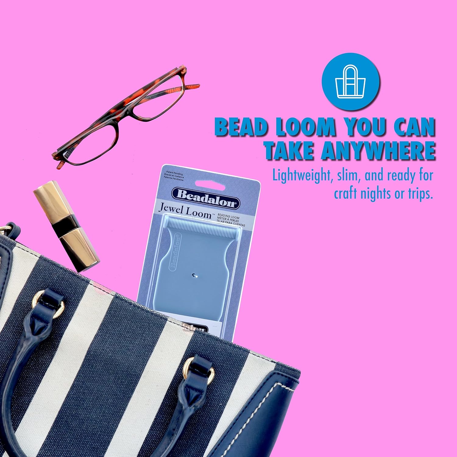 Buy now Beadalon Jewel Loom Kit with Bag, Needle & Threader – Complete Starter Set for Bracelets & Woven Designs at indiglob india