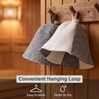2 Pack Wool Sauna Hat Ukrainian Banya Cap for Men Women Bath House