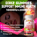 Natures aid Sugar-Free Vitamin D3 K2 Gummies with Calcium + K2 (MK-7), Magnesium Citrate, Vitamin C, Extra Strength - Ultimate Absorption for Bone Muscle Teeth Immune, Vegan - 120 Gummies