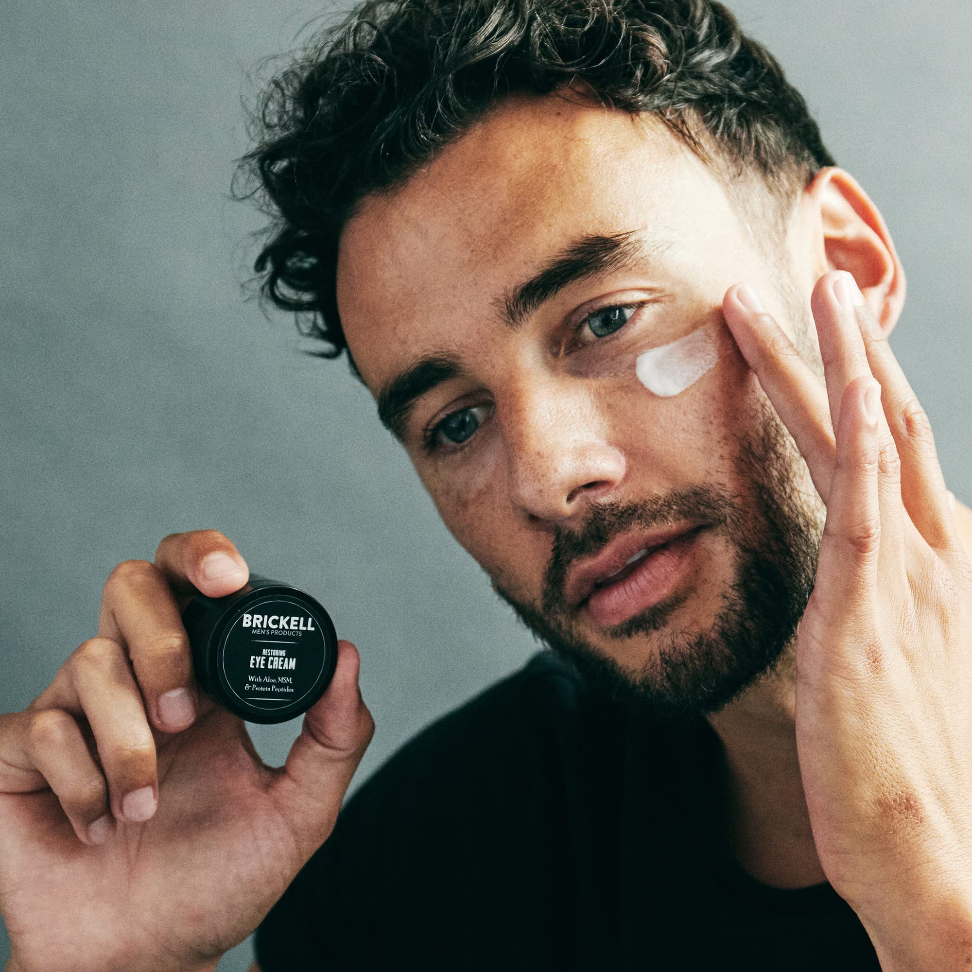 Buy now Brickell Men's Restoring Under Eye Cream for Men, Natural and Organic Anti Aging Eye Balm To Reduce Puffiness, Wrinkles, Dark Circles, Crows Feet and Under Eye Bags, 0.5 Ounce, Unscented at indiglob india