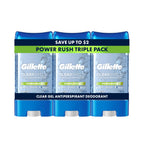 Gillette Antiperspirant and Deodorant for Men, 72hr Sweat & Odor Protection, Long Lasting Freshness, Anti-White Mark Technology, Clear Gel, Cool Wave Scent, 3.8 oz (Pack of 3)
