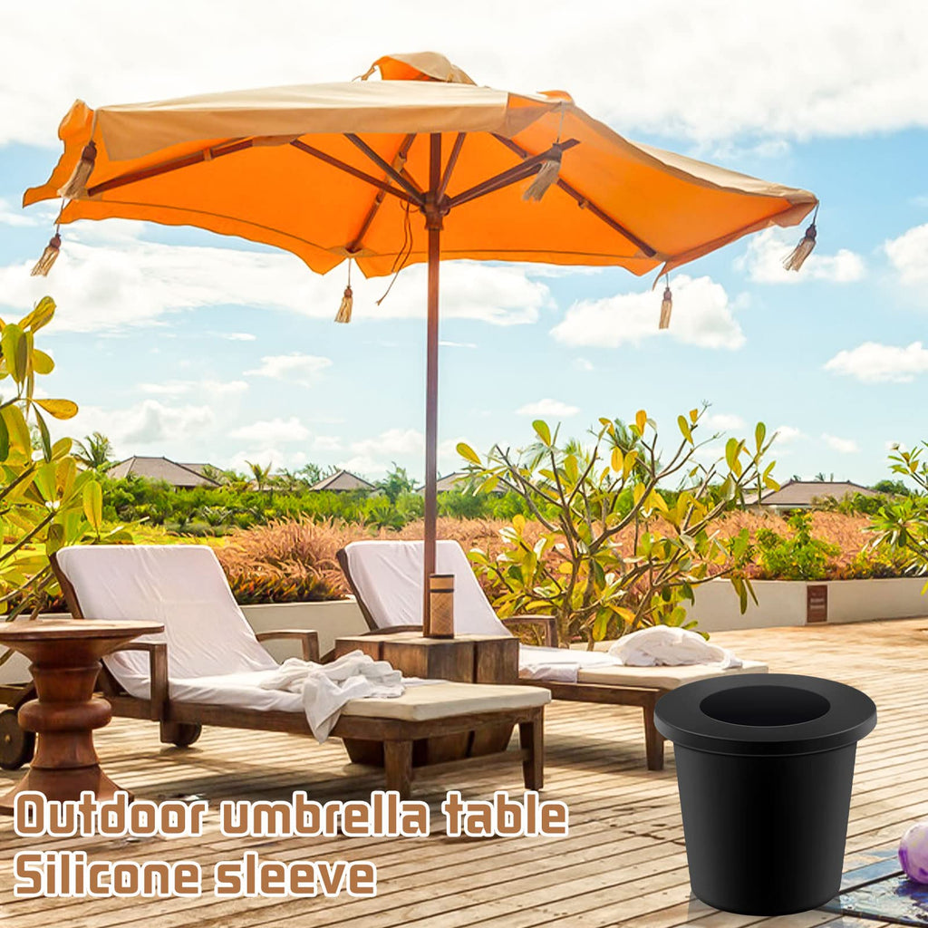 3 Pack Patio Table Umbrella Hole Ring, Umbrella Cone Wedge Plug, Black