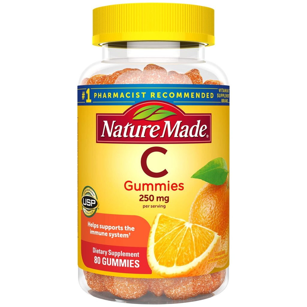 Nature Made Vitamin C Gummies 250mg per Serving, 150 Count | Adult Vitamin C Immune Support Gummies for Daily Immune Support and Antioxidant Support, Tangerine Flavor, 75 Day Supply