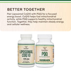 Liposomal CoQ10 100mg CELLg8, Energy + Heart Health Support, 60 Capsules
