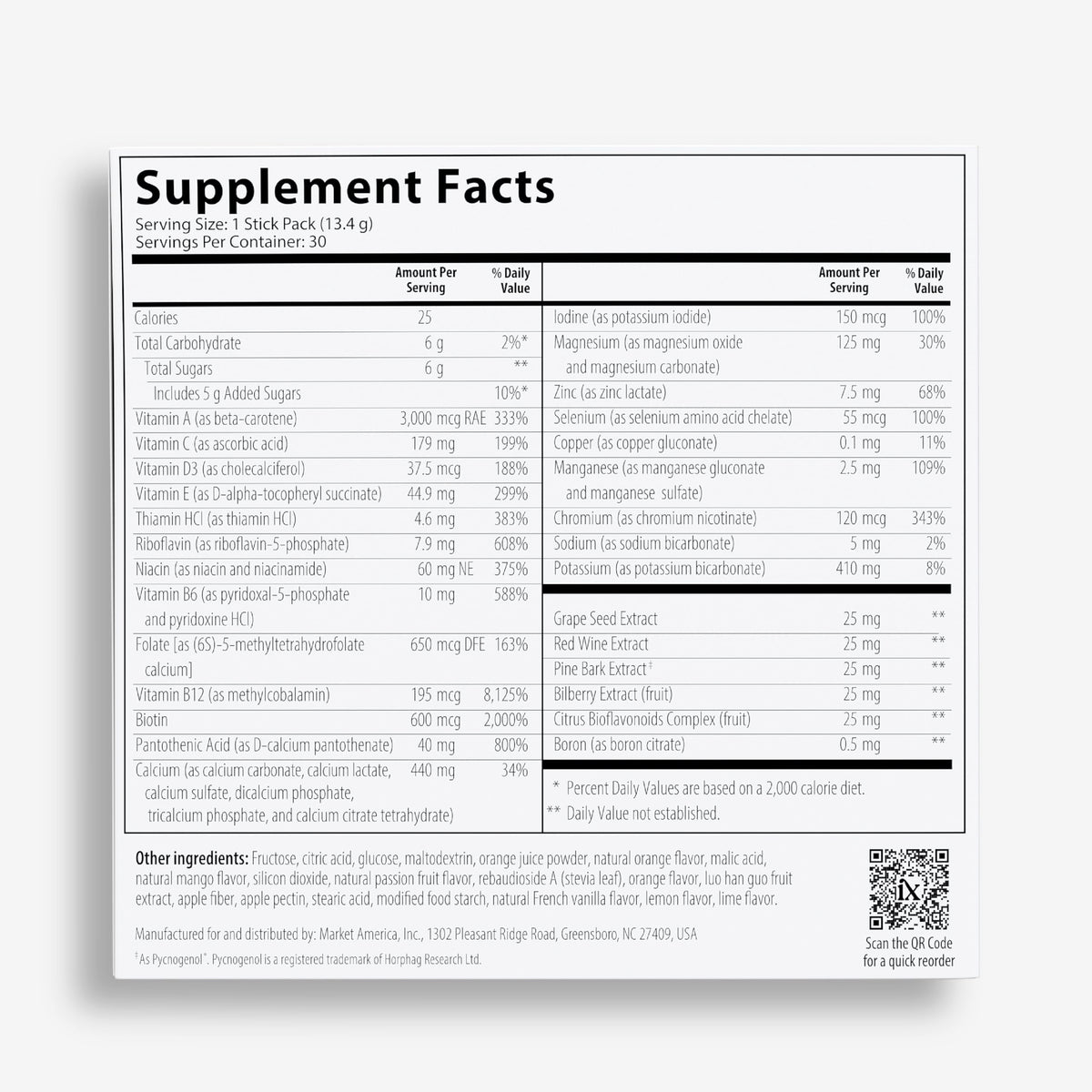 Isotonix Daily Essentials Multivitamin Powder for Women & Men, 30 Packets