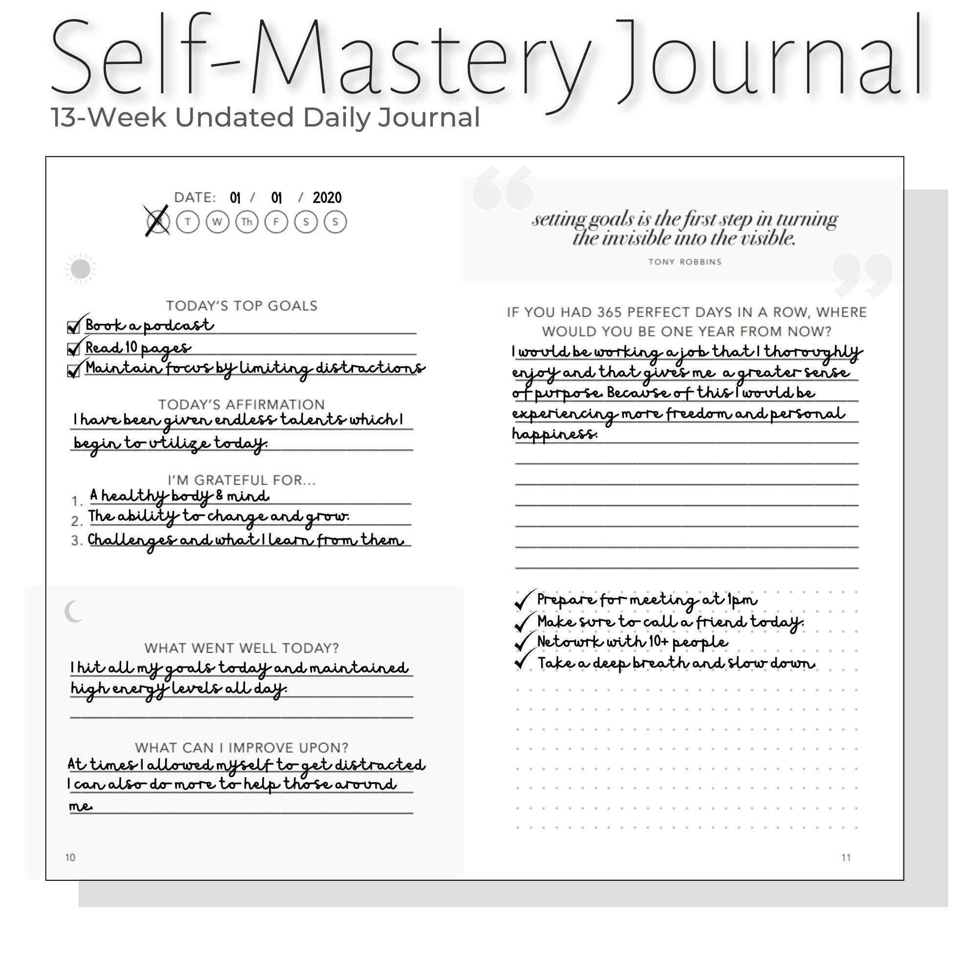 Buy now Self-Mastery Journal for Men - Gratitude Journals â€“ 5 Minute Journal - Reflection Manifestation Journals for Mindfulness â€“ Self Care Journal â€“ Goal / Guided Gratitude Journal for Women & Men at indiglob india