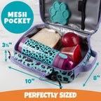 Buy now Bentology Kids Lunch Bag Set w Matching Reusable Water Bottle & Hard Ice Pack- Blue Purple Cheetah Cat- Insulated Tote, Stainless Steel Insulated Thermos, Hard Ice Pack- Back to School Lunchbox Kits at indiglob india