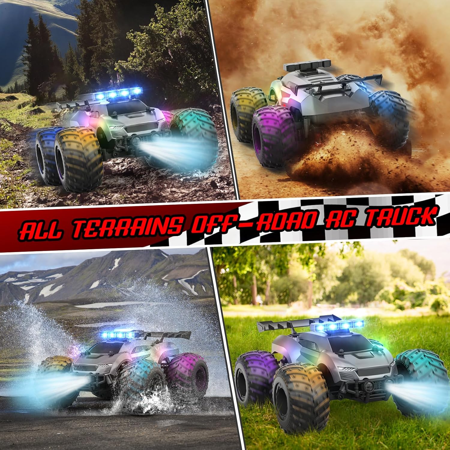 Buy now Remote Control Car - 20km/h 1:18 High Speed RC Cars Offroad with RBC &Headlights &Headlamps, 2.4GHz Toy Car Gift for 3 4 5 6 7 8 9 10-12 Year Old Boys Girls Kids at indiglob india