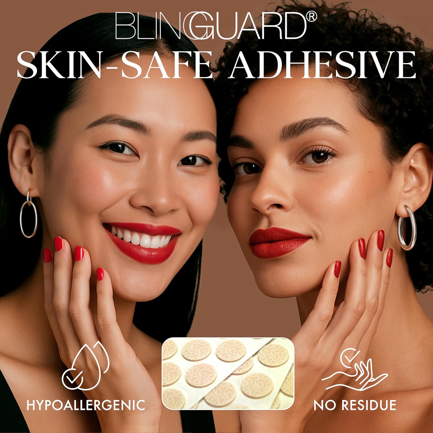 Buy now BlingGuard 90 Dots Heavy Earring Lobe Support - Made in USA - Hypoallergenic Memory Foam Earring Backs for Droopy Ears, Prevent Sagging & Drooping at indiglob india