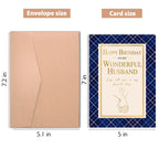 Happy Birthday Card for Husband, Romantic Birthday Card from Wife, Funny Husband Birthday Greeting Card, Heartfelt Birthday Gift for Him, 5x7 Inch Card with Envelope