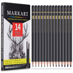 MARKART Drawing Sketching Pencils Set, 14 Pieces, Graphite Pencil(12B - 4H)