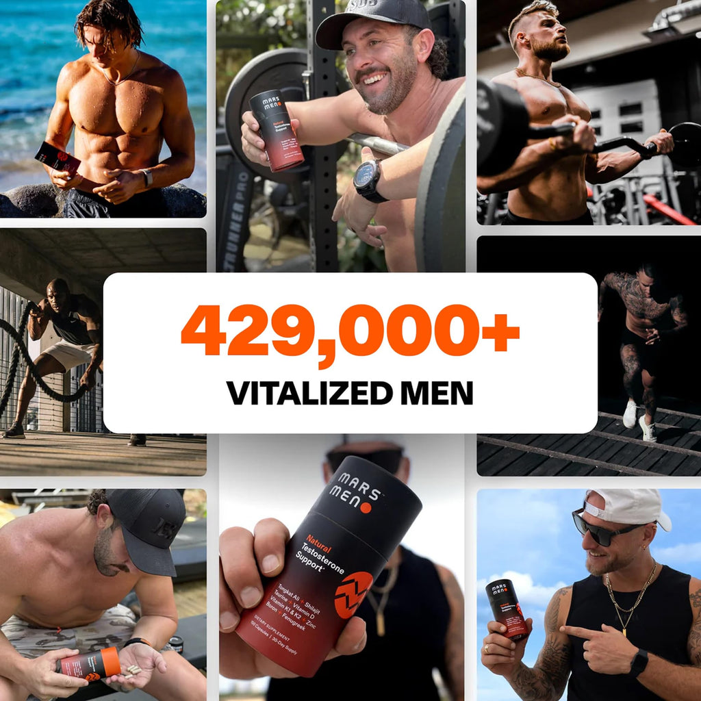 Testosterone Booster for Men - Natural Supplement Premium Tongkat Ali, Fenugreek, Shilajit & Boron - Male Support - Libido, Energy & Muscle Growth Support - 30 Servings + Travel Tin