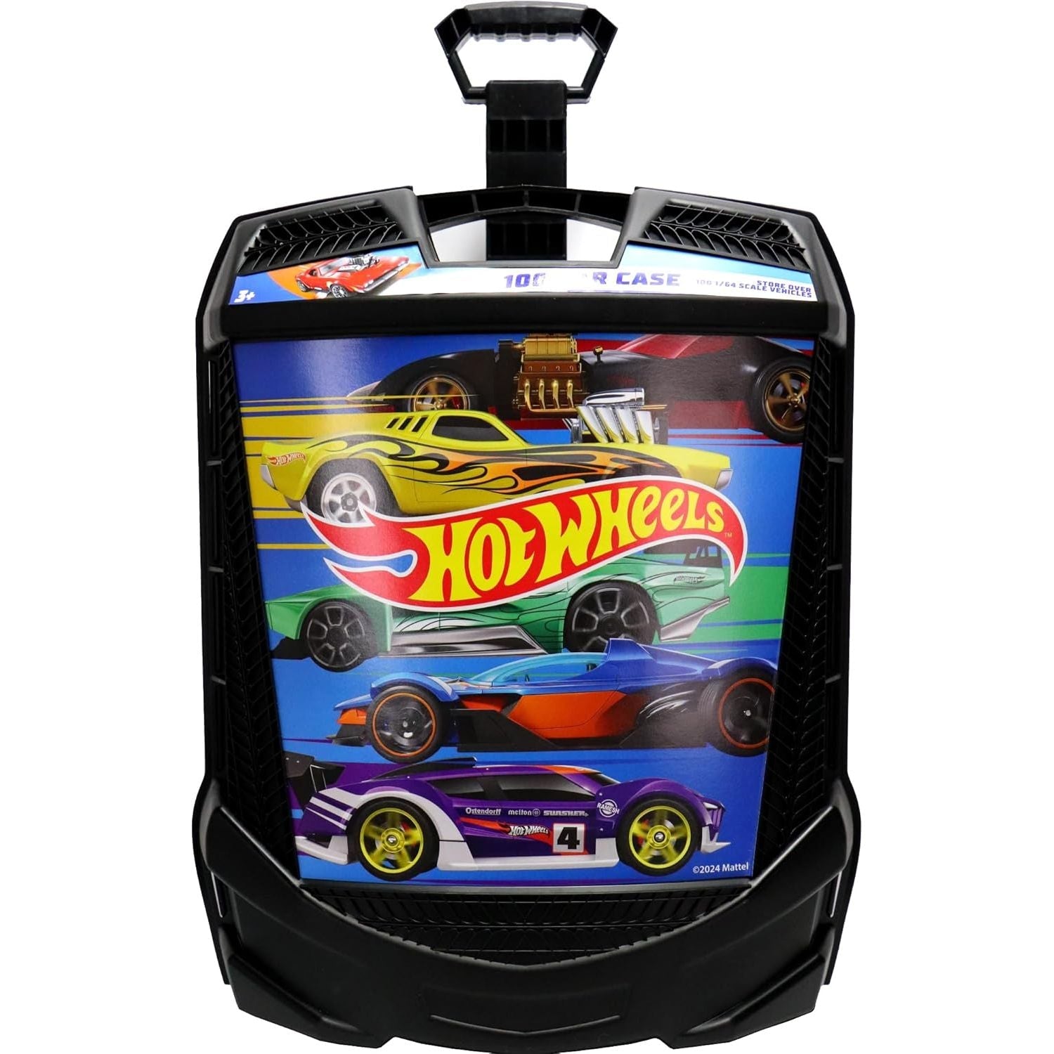 Buy now Hot Wheels 100-Car Storage Case – Large Capacity Organizer for 1:64 Die-Cast Vehicles with Handle and Latch, Durable Portable Carrying Case for Kids, Travel, and Toy Car Collectors at indiglob india