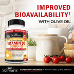 Vitamin D3 5000 IU (125 mcg) Supplement, 360 Softgels