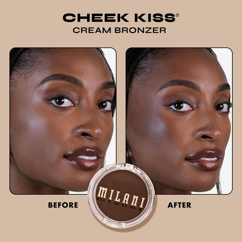 Milani Cream Bronzer, Cheek Kiss Cream Bronzer - Mocha Moment | Ultra-Blendable & Buildable Sun-Kissed Color. Infused With Nourishing & Hydrating Fruit Extracts. Made In Korea. Cruelty-Free