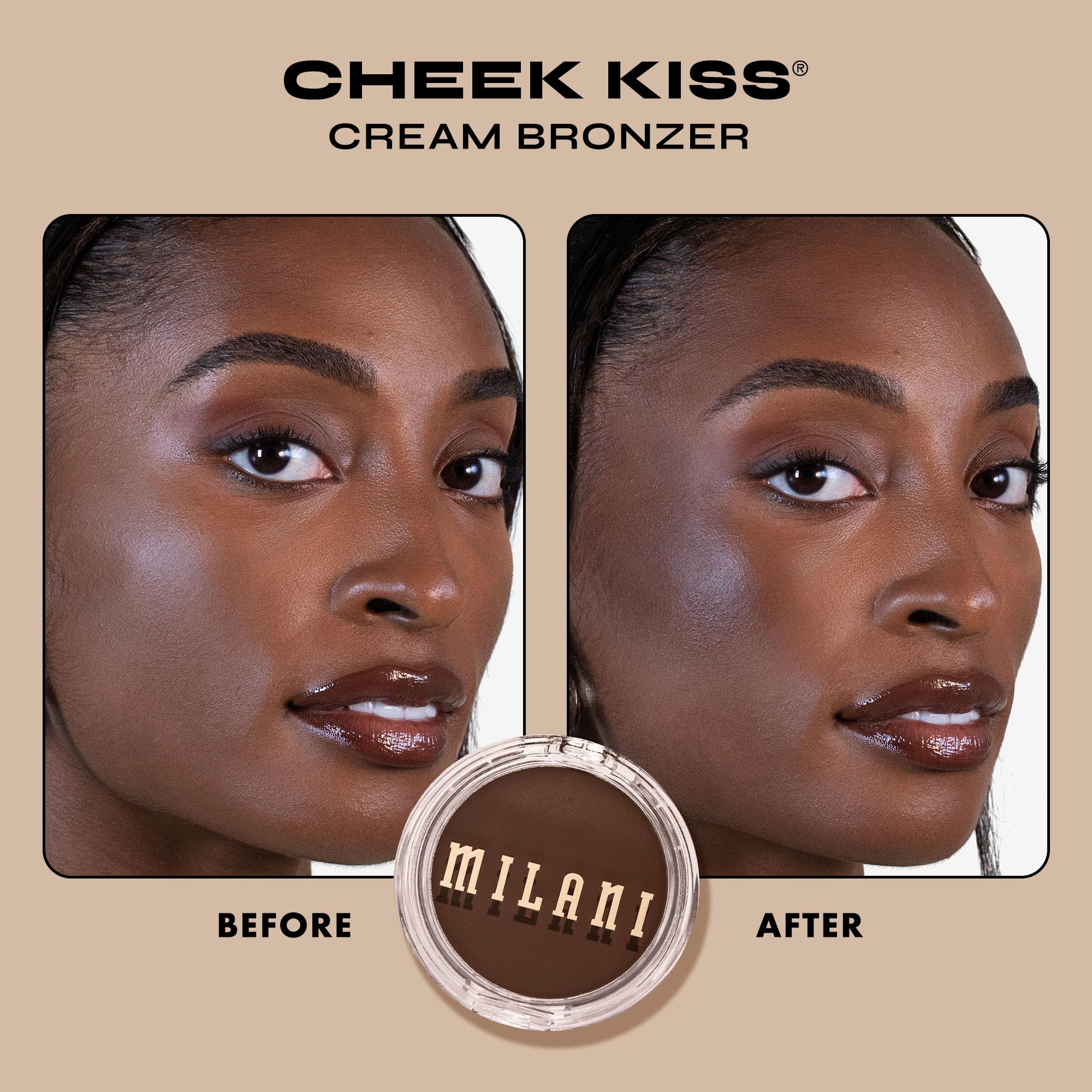 Milani Cream Bronzer, Cheek Kiss Cream Bronzer - Mocha Moment | Ultra-Blendable & Buildable Sun-Kissed Color. Infused With Nourishing & Hydrating Fruit Extracts. Made In Korea. Cruelty-Free