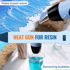 LET’S Resin Heat Gun for Resin, 350W Fast Heat Dual Temp with 4.9Ft Cable