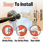 Door Buddy Door Prop for Cats - Easiest Cat Door Latch Holder to Keep Interior Door Open for Pets - Dog Proof Cat Feeding Station & Litter Box - Strong & Portable Door Stopper & Pet Gate Alternative