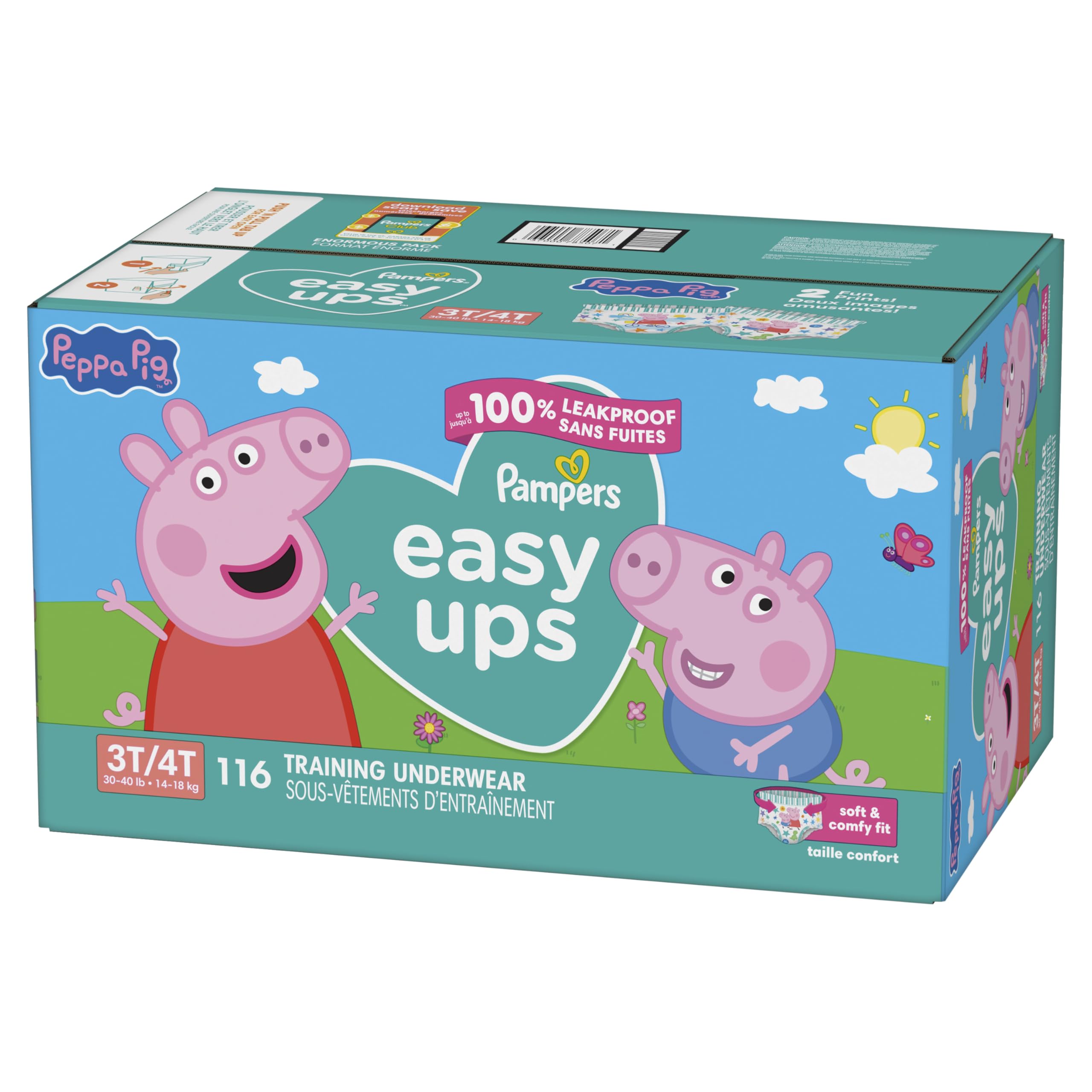 Buy now Pampers Training Pants - Easy Ups Girls & Boys - Size 3T-4T, 22 Count, Peppa Pig Underwear (Packaging May Vary) at indiglob india
