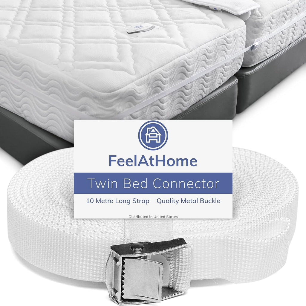 Buy now FeelAtHome Twin Bed Converter - Twin to King Mattress Joiner, 33ft Long Connecting Strap Twin Bed Connector Strap (33ft Long) at indiglob india