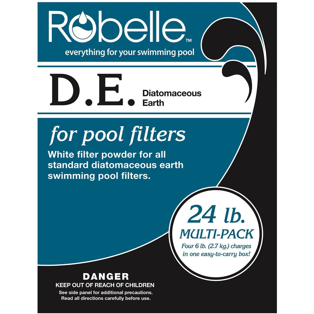 Robelle 24-Pounds Premium D.E. for Pool Filters, Diatomaceous Earth DE Pool Filter Powder, Made in USA