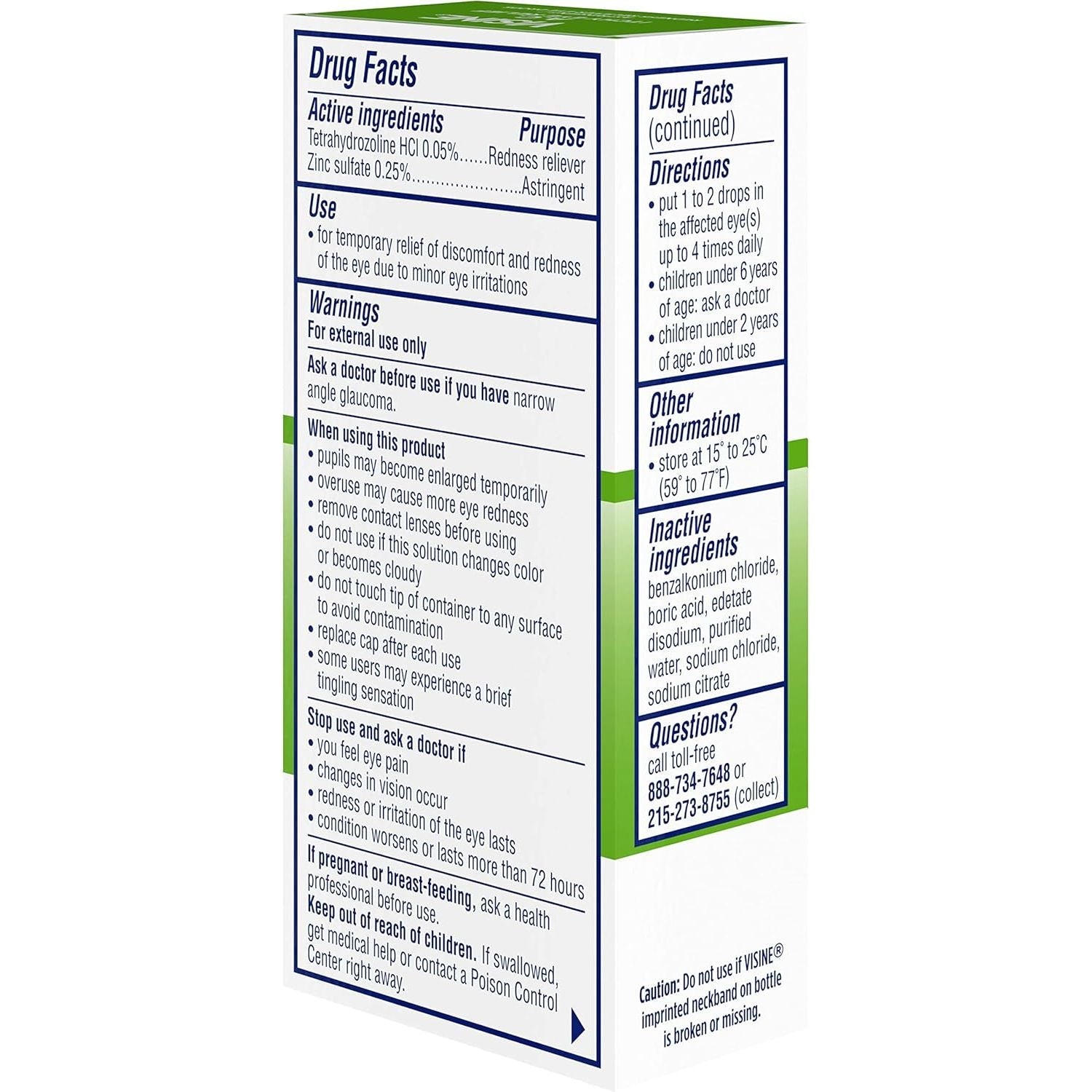 Buy now Visine A.C. Itchy Eye Relief Eye Drops with Zinc Sulfate & Tetrahydrozoline HCl, Eye Drop Treatment with Redness Reliever & Astringent for Itchy, Red, Watery & Irritated Eyes, 0.5 fl. oz at indiglob india