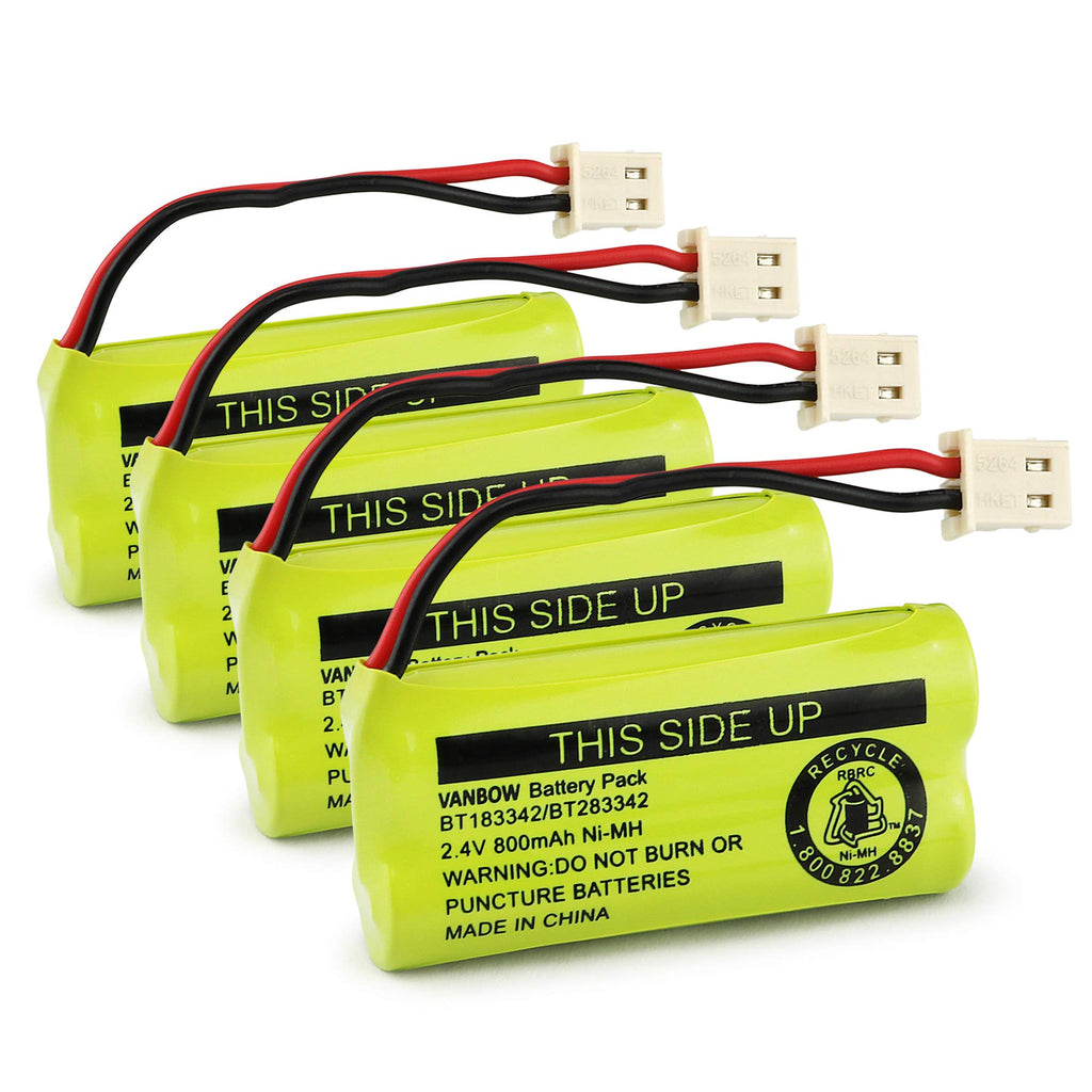 Buy now BT183342/BT283342 2.4V 800mAh Ni-MH Battery Pack, Compatible with AT&T VTech Cordless Phone Batteries BT166342/BT266342 BT162342/BT262342 CS6709 CS6609 CS6509 CS6409 EL52100 EL50003 (Pack 2) at indiglob india