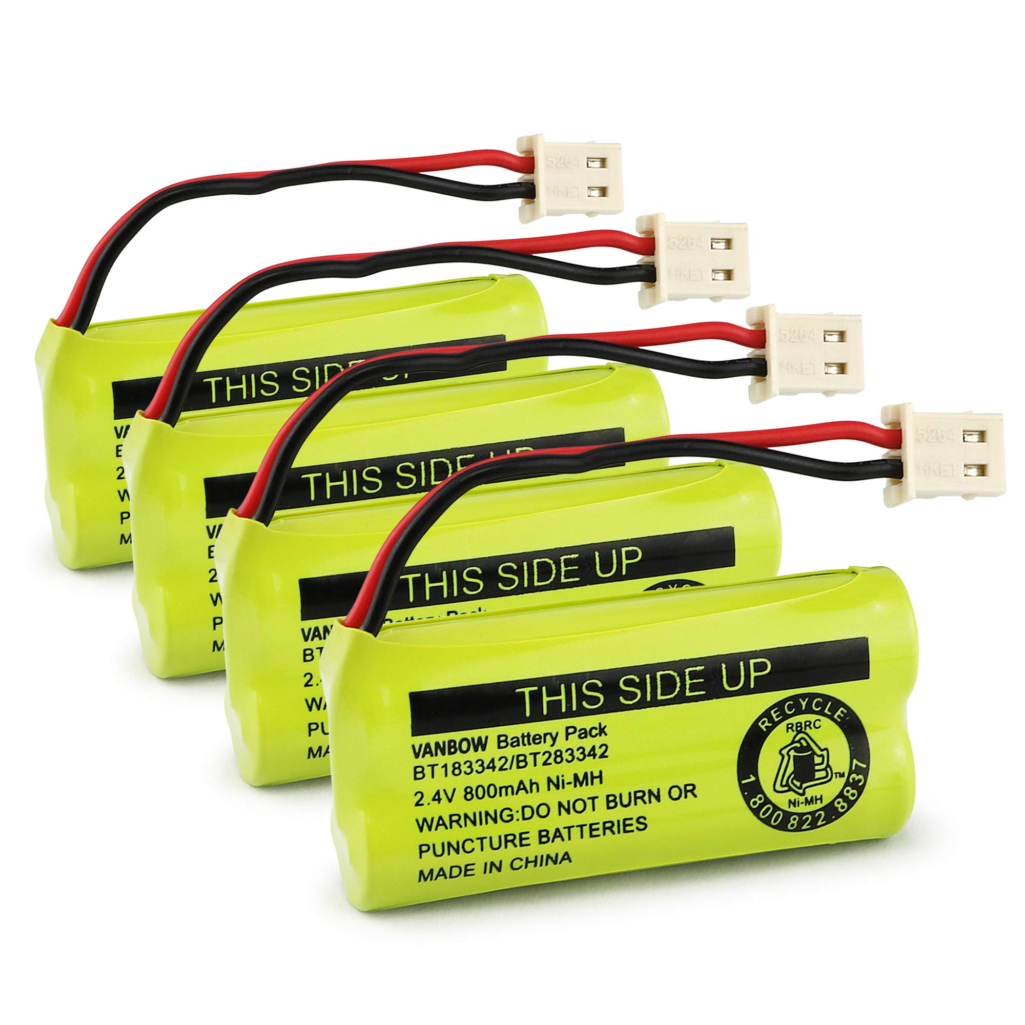 Buy now BT183342/BT283342 2.4V 800mAh Ni-MH Battery Pack, Compatible with AT&T VTech Cordless Phone Batteries BT166342/BT266342 BT162342/BT262342 CS6709 CS6609 CS6509 CS6409 EL52100 EL50003 (Pack 2) at indiglob india