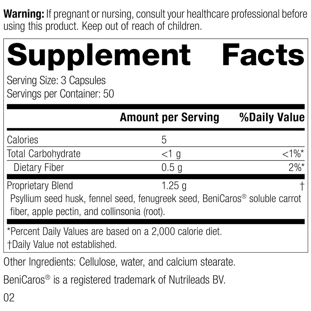 Standard Process Gastro-Fiber, Prebiotic Digestive Supplement, 150 Capsules