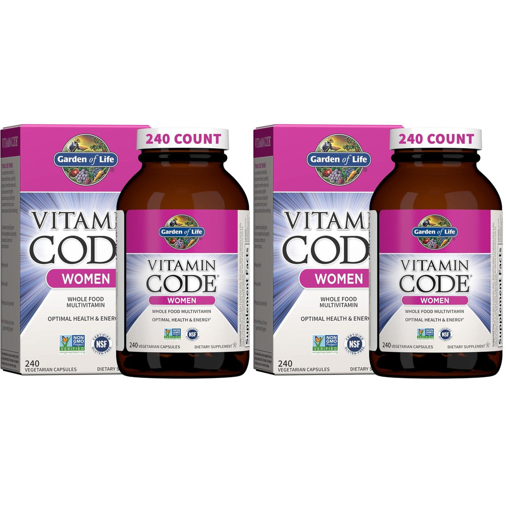 Garden of Life Multivitamin for Women, Vitamin Code Women's Multi - Whole Food Womens Multi Vitamins, Iron, Folate not Folic Acid, Vitamin A and Probiotics for Womens Energy, 120 Vegetarian Capsules