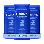 Harry's Aluminum-Free Deodorant for Men - Stone - (3 Pack) 2.5 oz - 48-Hour Odor Control - PACKAGING MAY VARY